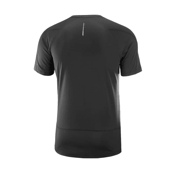 SALOMON - T-SHIRT MANCHES COURTES CROSS RUN HOMME NOIR