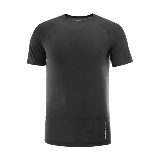 SALOMON - T-SHIRT MANCHES COURTES CROSS RUN HOMME NOIR