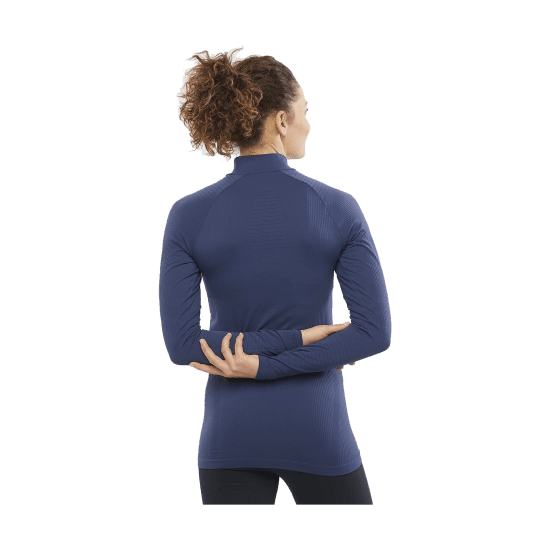 SALOMON - SOUS-COUCHE DEMI-ZIP ESSENTIAL SEAMLESS FEMME