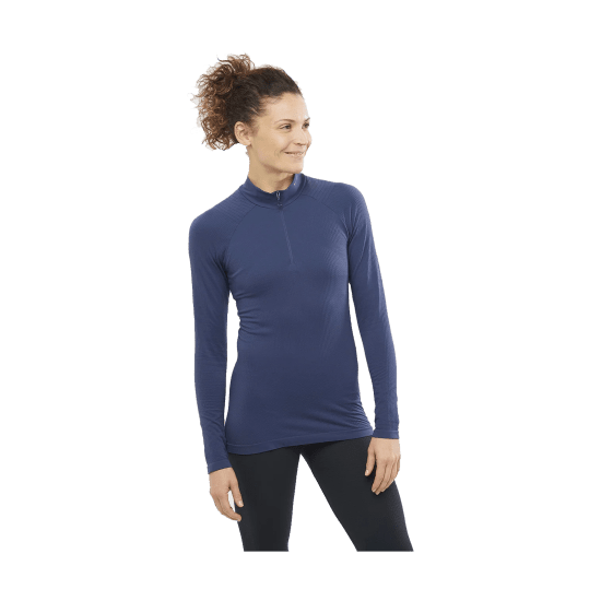 SALOMON - SOUS-COUCHE DEMI-ZIP ESSENTIAL SEAMLESS FEMME