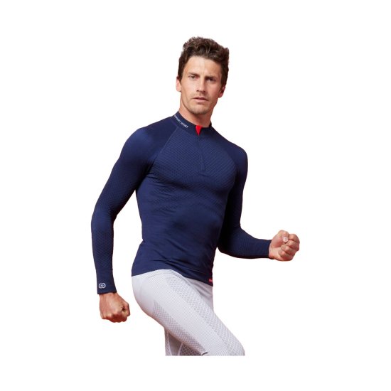 DAMART - SOUS-COUCHE ENERGY THERMOLACTYL 3 COL DEMI-ZIP HOMME