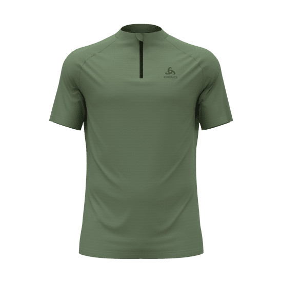 ODLO - T-SHIRT MANCHES COURTES 1/2 ZIP ESSENTIAL HOMME