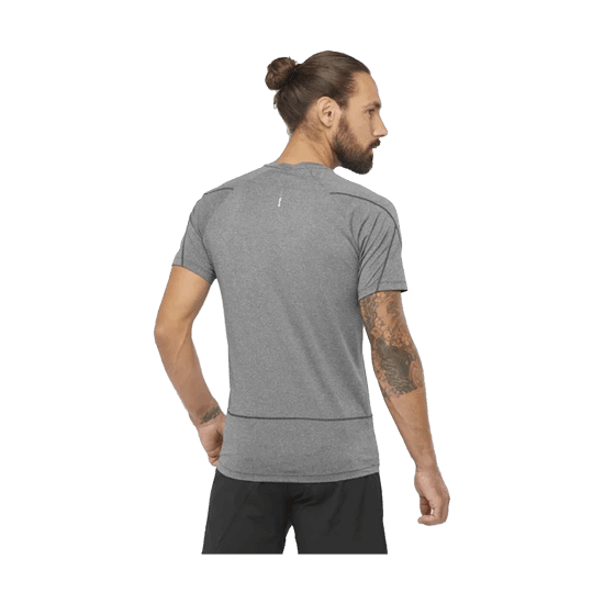 SALOMON - T-SHIRT MANCHES COURTES CROSS RUN HOMME GRIS