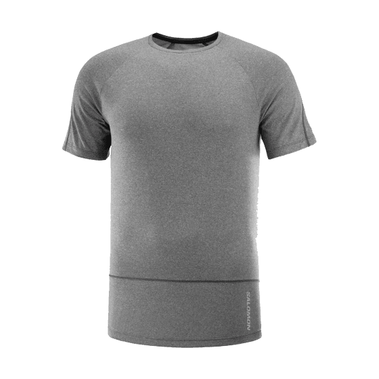 SALOMON - T-SHIRT MANCHES COURTES CROSS RUN HOMME GRIS