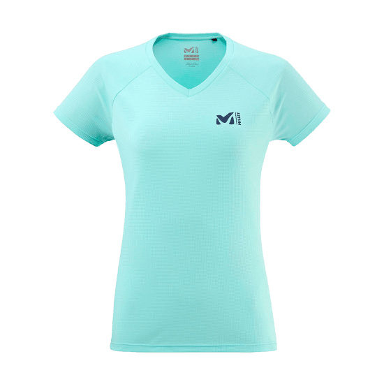 MILLET - T-SHIRT FUSION MANICHE CORTE DONNA BLU/BEIGE
