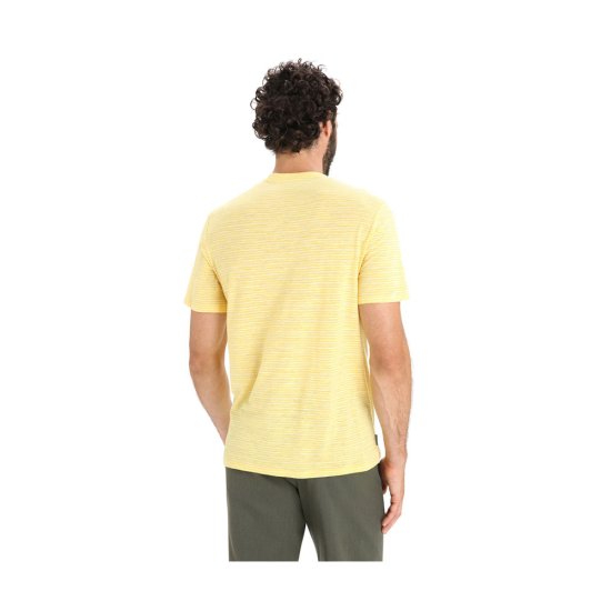 ICEBREAKER - T-SHIRT MERINO LINEN RAYÉ HOMME