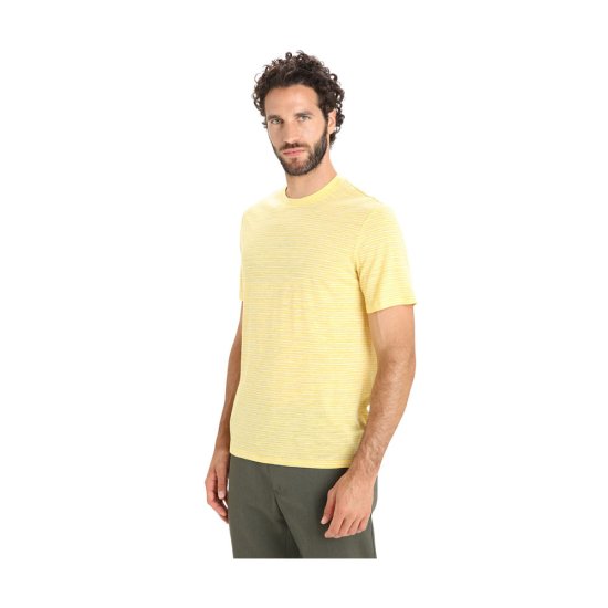 ICEBREAKER - T-SHIRT MERINO LINEN RAYÉ HOMME
