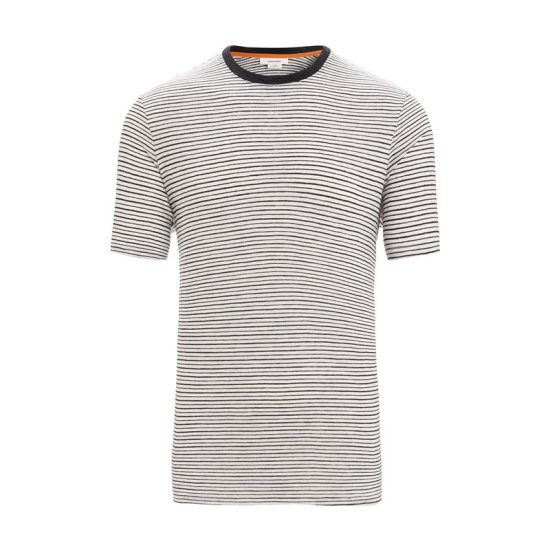 ICEBREAKER - T-SHIRT MERINO LINEN RAYÉ HOMME