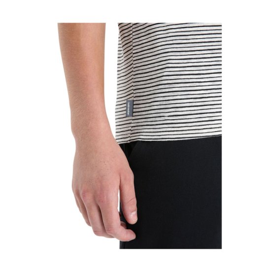 ICEBREAKER - T-SHIRT MERINO LINEN RAYÉ HOMME