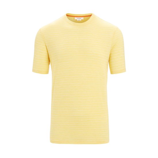 ICEBREAKER - T-SHIRT MERINO LINO RIGATO UOMO