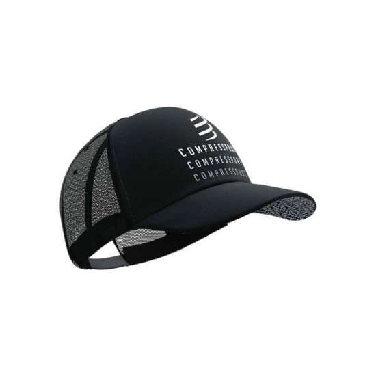 COMPRESSPORT - CASQUETTE TRUCKER - BLACK EDITION 2023