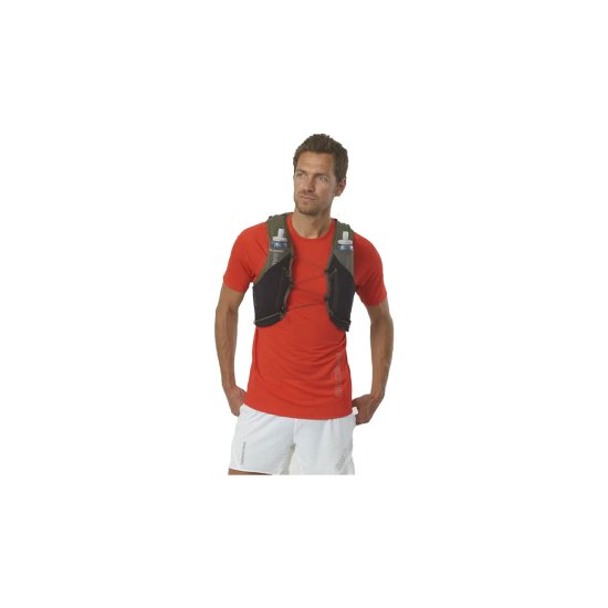 SALOMON - SAC D'HYDRATATION ADV SKIN 12 KAKI AVEC FLASQUES