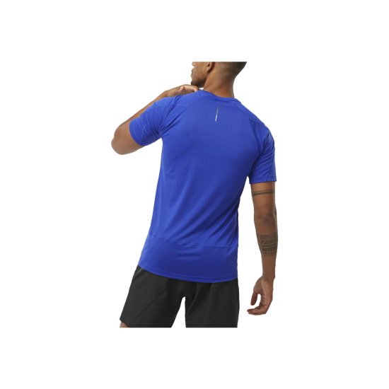 SALOMON - T-SHIRT MANCHES COURTES CROSS RUN HOMME BLEU