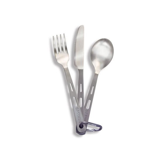 OPTIMUS - JEU DE 3 COUVERTS TITANE