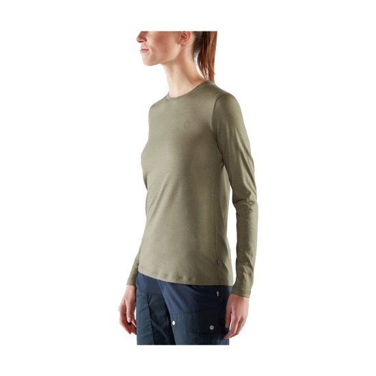 FJALLRAVEN - T-SHIRT MANCHES LONGUES ABISKO EN LAINE MÉRINOS FEMME