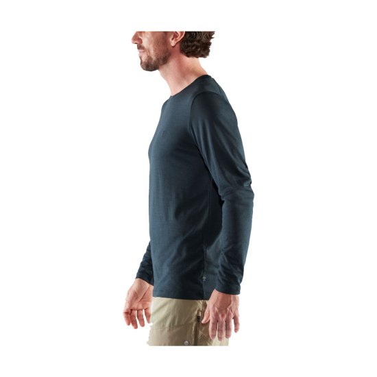 FJALLRAVEN - T-SHIRT MANCHES LONGUES ABISKO EN LAINE MÉRINOS HOMME