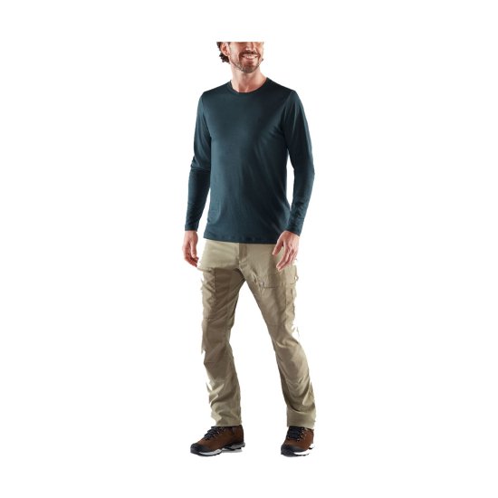 FJALLRAVEN - T-SHIRT MANCHES LONGUES ABISKO EN LAINE MÉRINOS HOMME