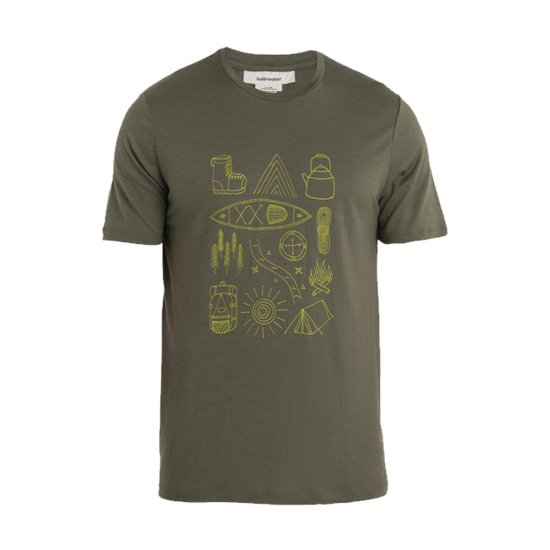 ICEBREAKER - T-SHIRT MANCHES COURTES MERINO 150 TECH LITE II CAMP ESSENTIALS HOMME