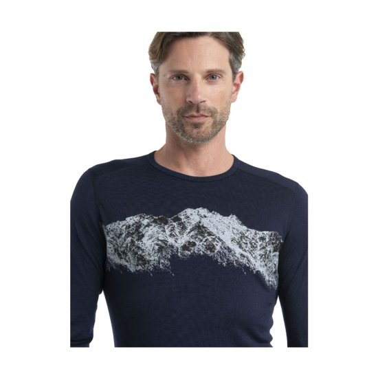 ICEBREAKER - SOUS COUCHE MERINO 200 OASIS GRAPHIQUE COL ROND HOMME