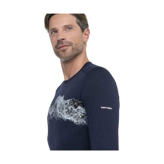 ICEBREAKER - SOUS COUCHE MERINO 200 OASIS GRAPHIQUE COL ROND HOMME