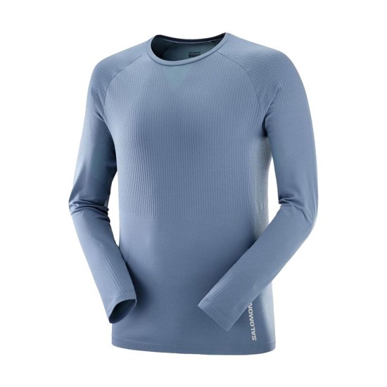 SALOMON - T-SHIRT MANCHES LONGUES SENSE AERO HOMME BLEU