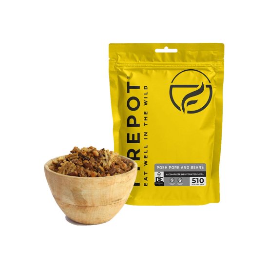 FIREPOT - PETIT-DÉJEUNER LYOPHILISÉ - PORC ET HARICOTS SOMPTUEUX