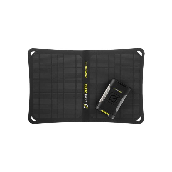 GOAL ZERO - KIT BATTERIE PORTATIVE VENTURE 35 + PANNEAU SOLAIRE NOMAD 10
