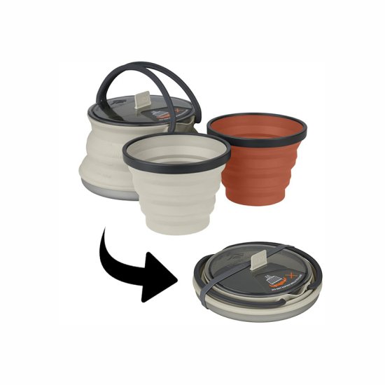 SEA TO SUMMIT - KIT X SET 11 CON TEIERA X KETTLE + 2 X-MUGS