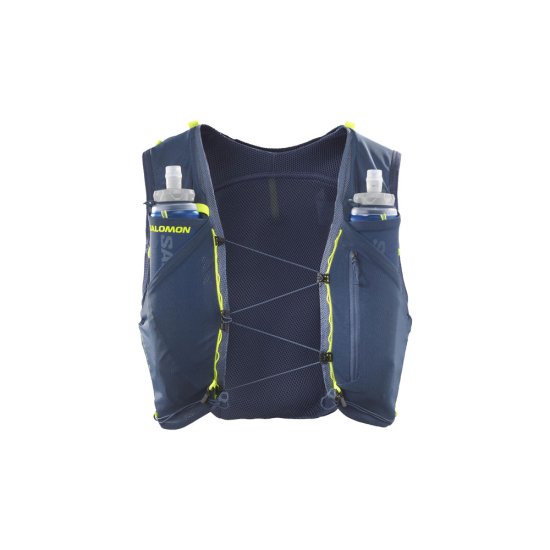SALOMON - SAC D'HYDRATATION ADV SKIN 5 BLEU AVEC FLASQUES