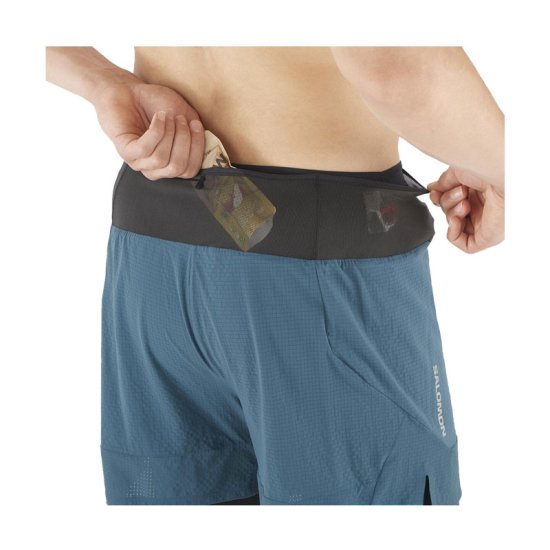 SALOMON - SHORT SENSE AERO 2 EN 1 HOMME BLEU