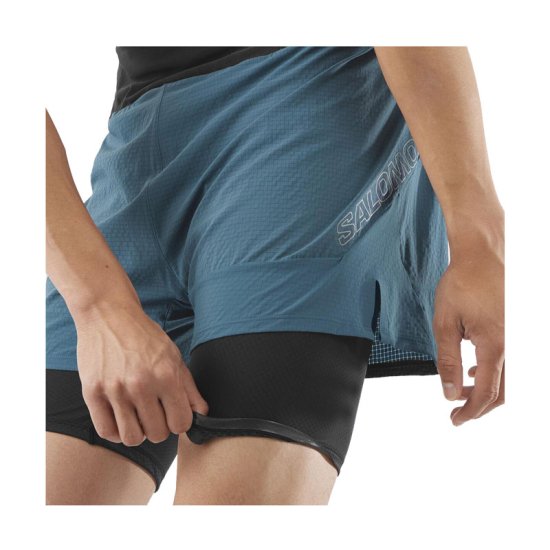 SALOMON - SHORT SENSE AERO 2 EN 1 HOMME BLEU