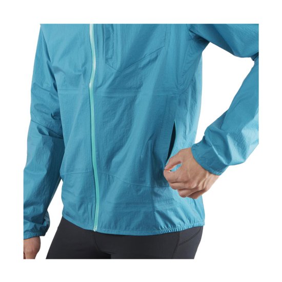 SALOMON - VESTE BONATTI WATERPROOF HOMME BLEU CLAIR