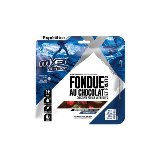 MX3 - DESSERT LYOPHILISÉ - FONDUE AU CHOCOLAT ET SES FRUITS CROUSTY