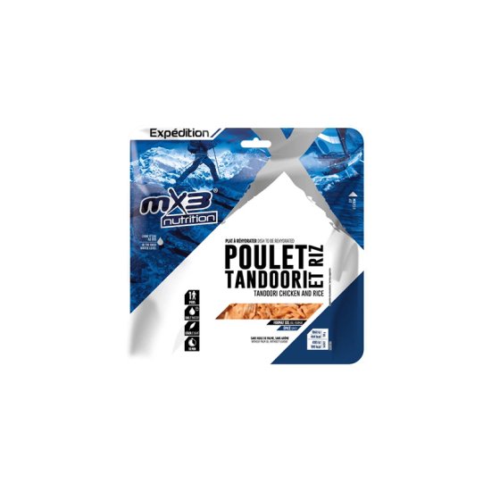 MX3 - REPAS LYOPHILISÉ - POULET TANDOORI ET RIZ LYOPHILISÉ
