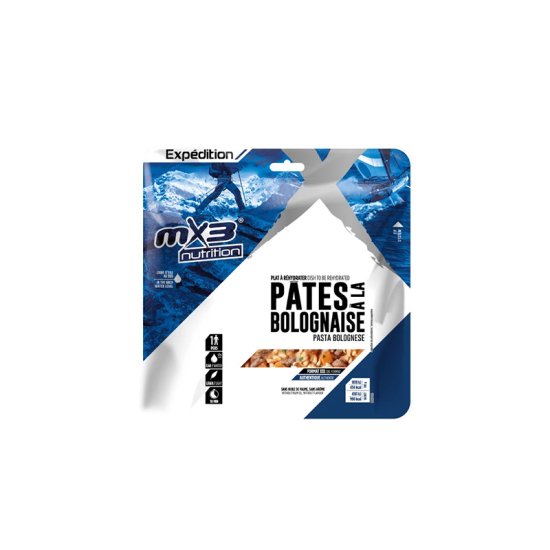 MX3 - REPAS LYOPHILISÉ - PÂTES À LA BOLOGNAISE LYOPHILISÉES