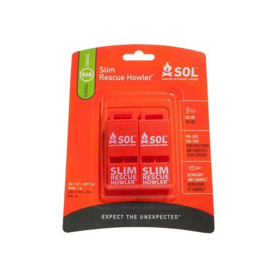 SOL - PACK SIFFLETS DE SECOURS 100 DB/ SLIM RESCUE HOWLER