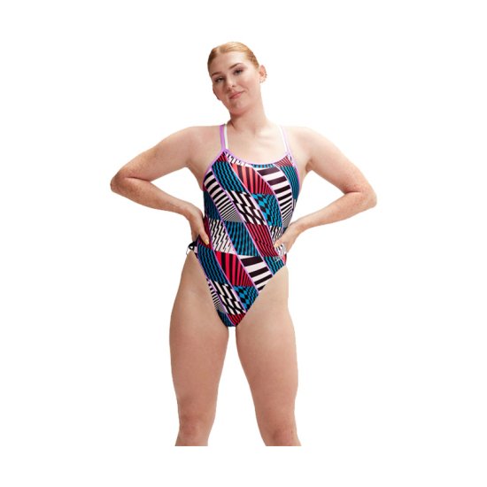 SPEEDO - MAILLOT DE BAIN ECO+ ALLOVER DIG STARBACK FEMME
