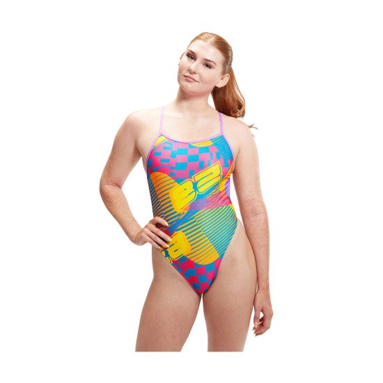 SPEEDO - MAILLOT DE BAIN ECO+ ALLOVER DIG VBACK FEMME