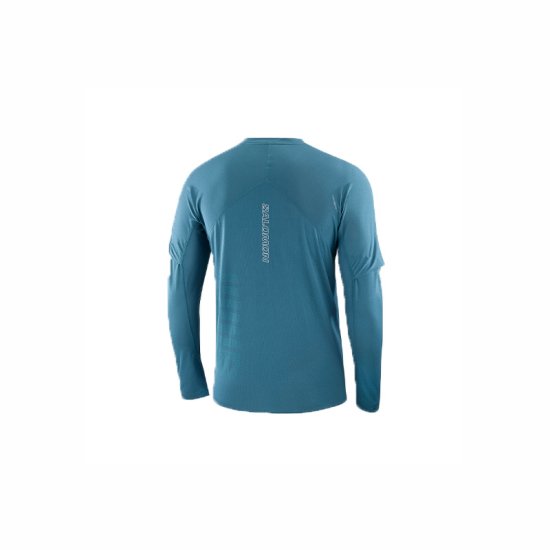 SALOMON - T-SHIRT MANCHES LONGUES SENSE AERO GFX HOMME BLEU