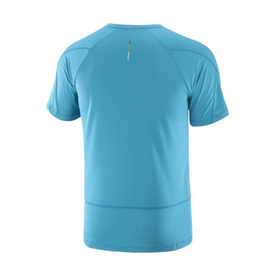 SALOMON - T-SHIRT MANCHES COURTES CROSS RUN HOMME BLEU