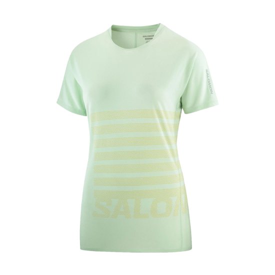 SALOMON - T-SHIRT SENSE AERO GFX FEMME VERT
