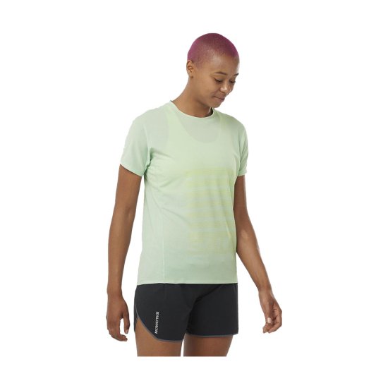 SALOMON - T-SHIRT SENSE AERO GFX FEMME VERT
