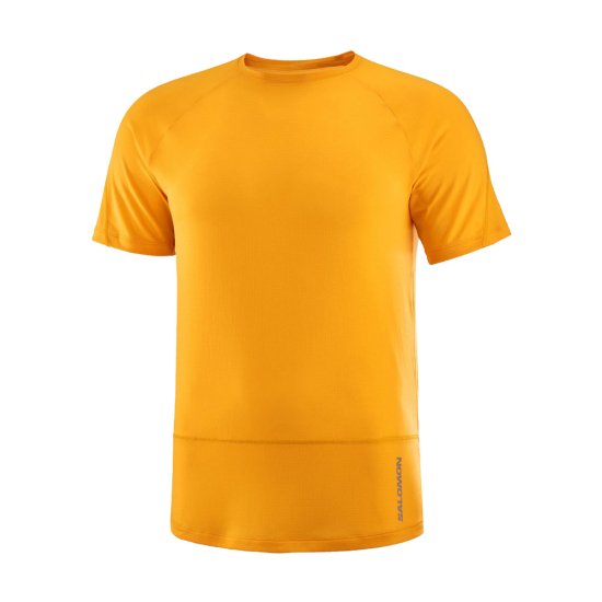 SALOMON - T-SHIRT MANCHES COURTES CROSS RUN HOMME JAUNE