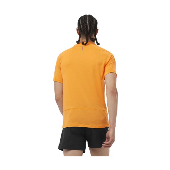 SALOMON - T-SHIRT MANCHES COURTES CROSS RUN HOMME JAUNE