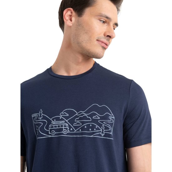ICEBREAKER - T-SHIRT MERINO TENCEL COTON HOMME