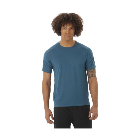 SALOMON - T-SHIRT MANCHES COURTES SENSE AERO HOMME BLEU