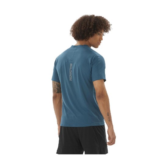 SALOMON - T-SHIRT MANCHES COURTES SENSE AERO HOMME BLEU