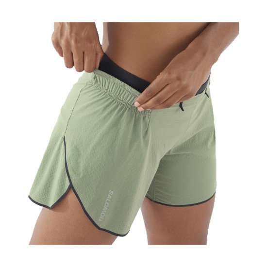 SALOMON - SHORT SENSE AERO 5 FEMME VERT
