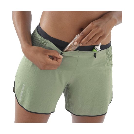 SALOMON - SHORT SENSE AERO 5 FEMME VERT