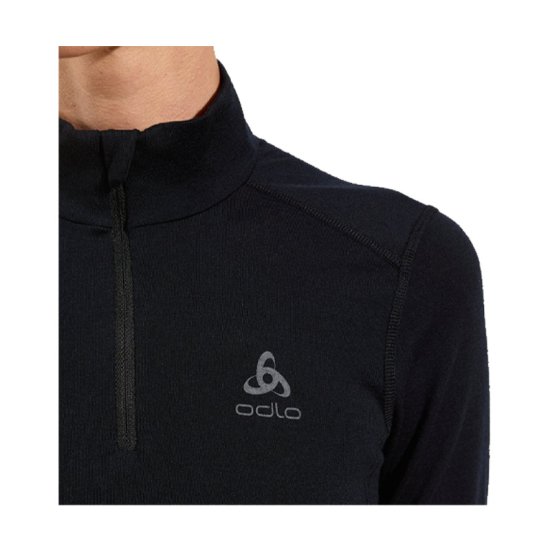 ODLO - SOUS-COUCHE DEMI-ZIP MERINO 200 NATURAL FEMME